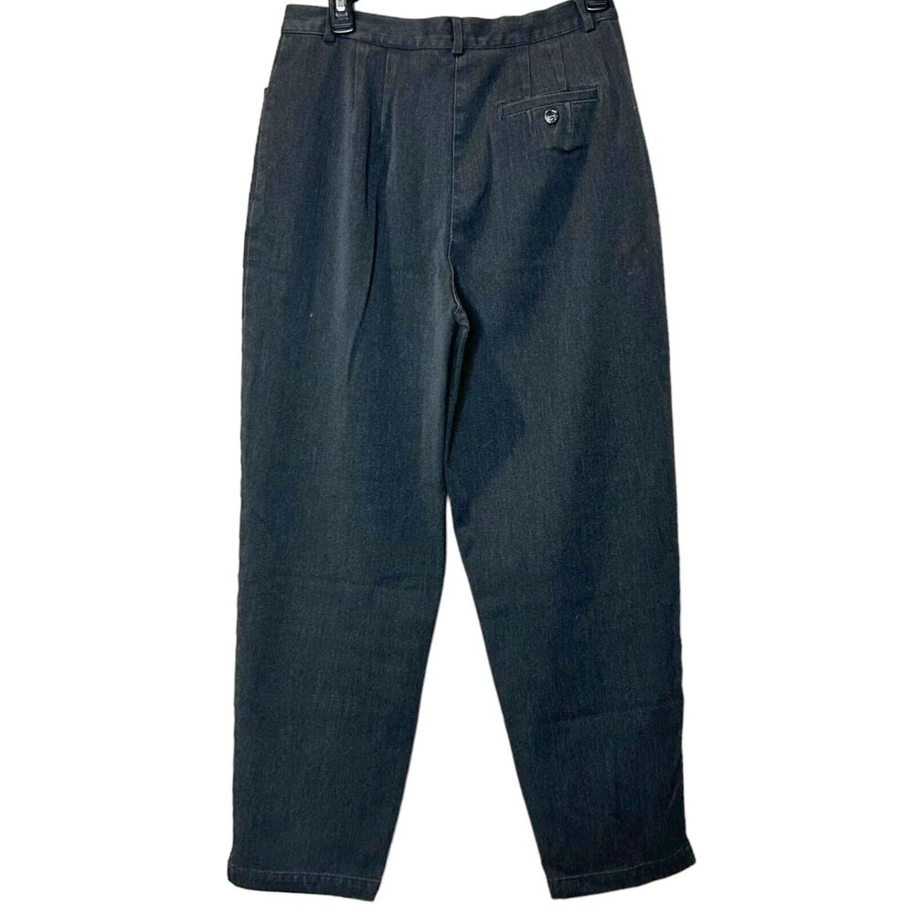 Talbots Petites Stretch Straight Leg High Rise Pants Dark Gray Women 10 - Picture 2 of 8